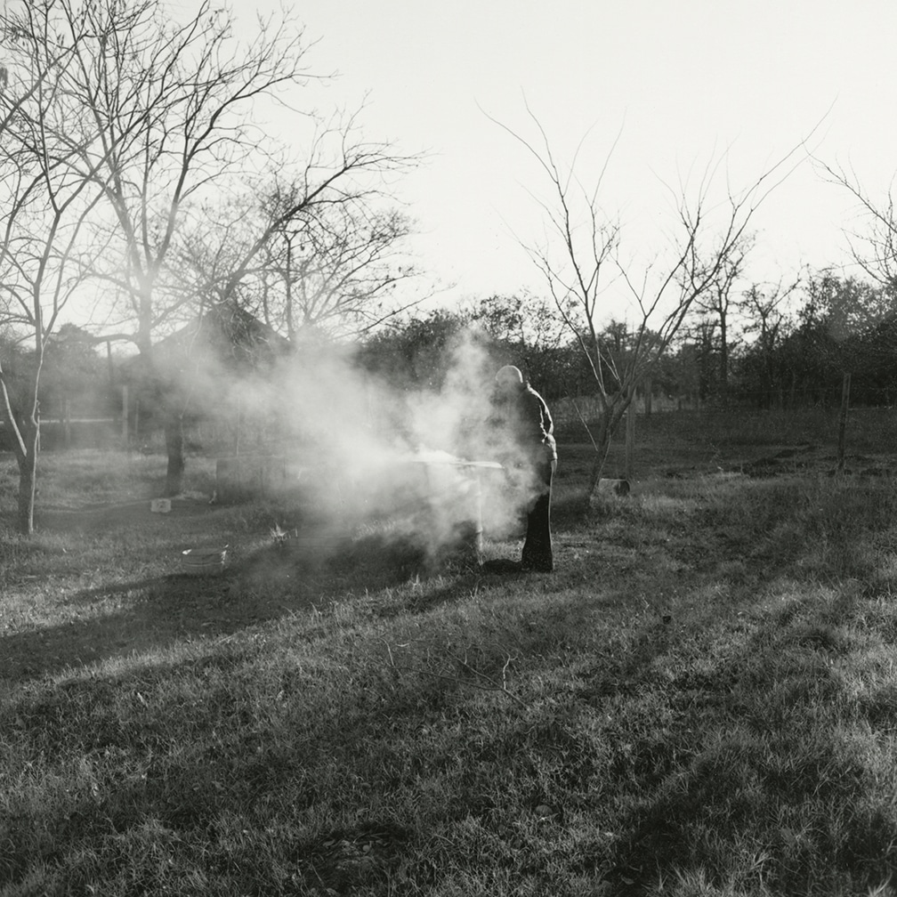 My dad burning trash – Edmond, Oklahoma, 1974/2016