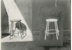Quick Shift of the Head Leaves Glowing Stool Afterimage, Posited on Pedestal, 1978